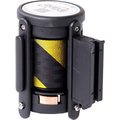 Queue Solutions Replacement Cassette For QueueMaster & SafetyMaster Belt Barriers, 8-1/2' Black/Yellow Belt QM-CAS-YB85